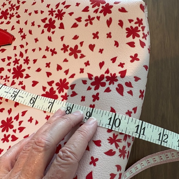 Kate Spade reversible tote - red & pink floral - as is - Picture 8 of 10